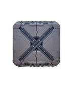 Quitasol cuadrado khaki con luz 3x3m + Base quitasol 130L