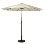 Quitasol redondo blanco 2,7m + base redonda