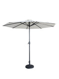 Quitasol redondo blanco 2,7m + base redonda