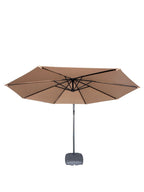 Quitasol redondo khaki 3m + Base quitasol 60L con ruedas