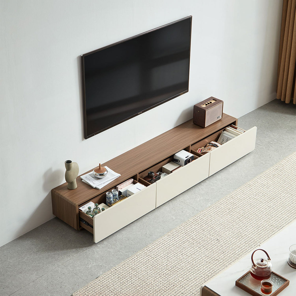 Rack de TV Seiren gris claro