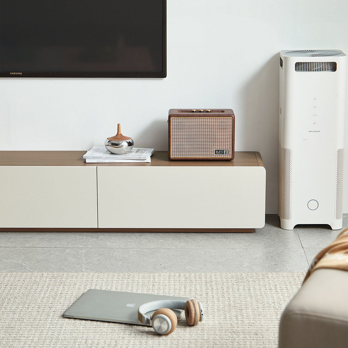 Rack de TV Seiren gris claro