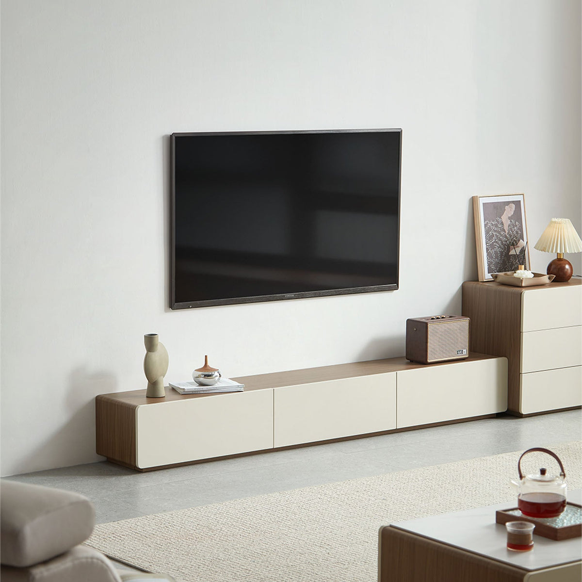 Rack de TV Seiren gris claro