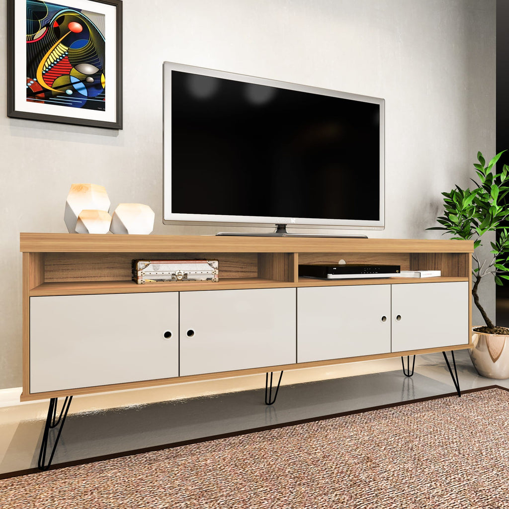 Rack TV Liberty café-blanco