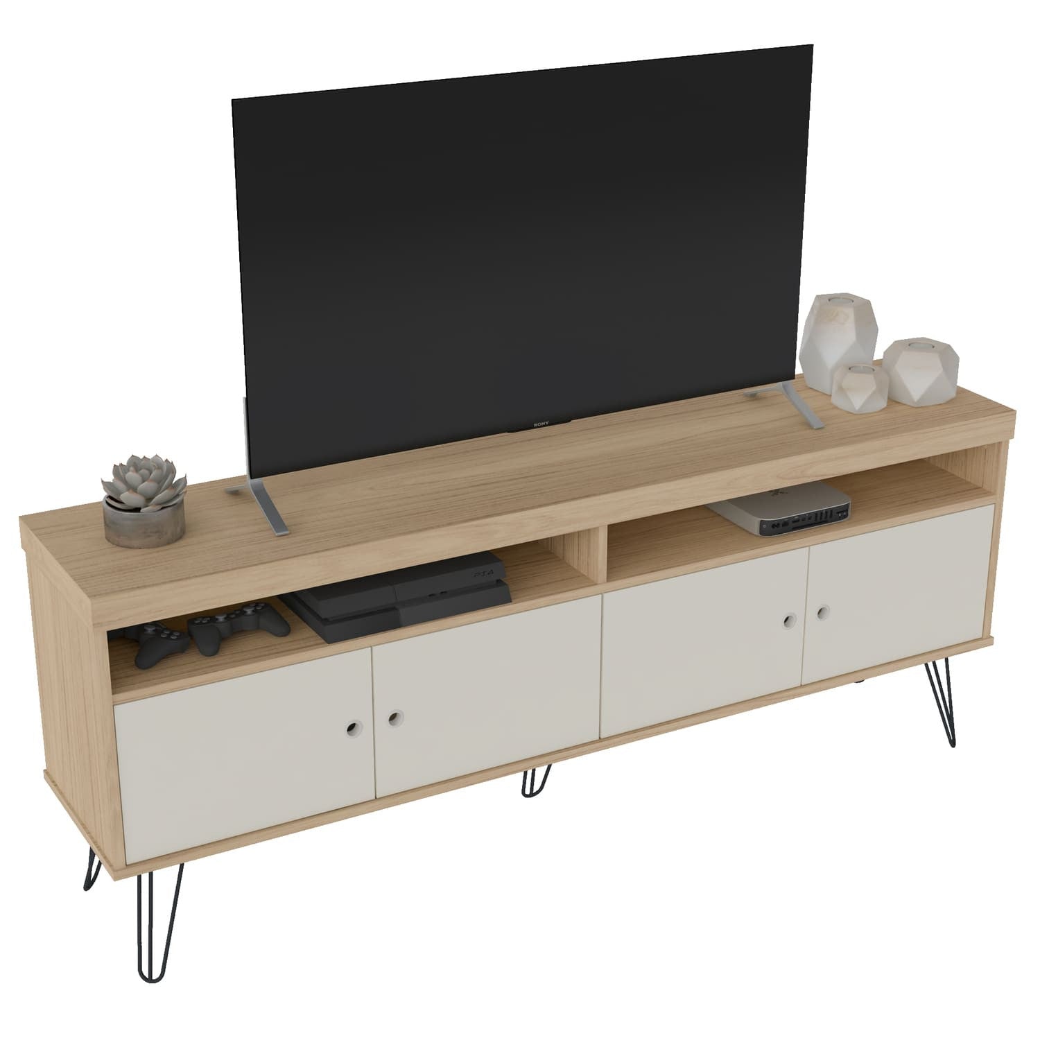 ミュージック Noah Krolikine - The White Lounge Rack TV Liberty café-blanco – RACK TV Tamburato y MDF | DKo Home Chile