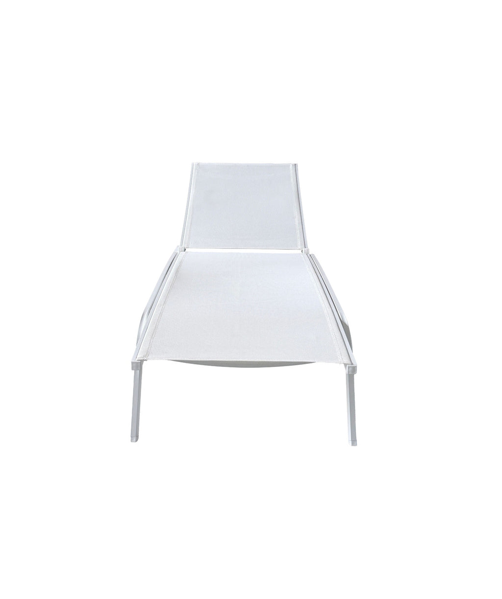 Reposera textileno 192x71cm blanco apilable