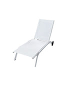 Reposera textileno 192x71cm blanco apilable