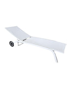 Reposera textileno 192x71cm blanco apilable