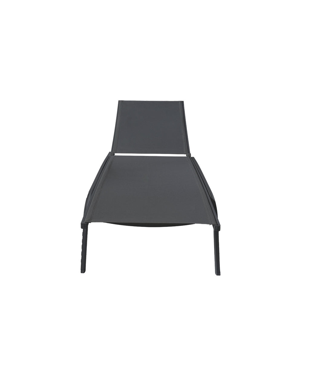 Reposera textileno 192x71cm gris apilable