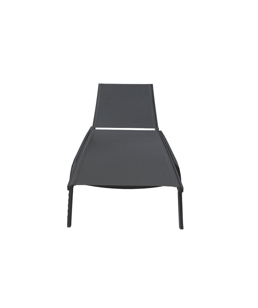 Reposera textileno 192x71cm gris apilable