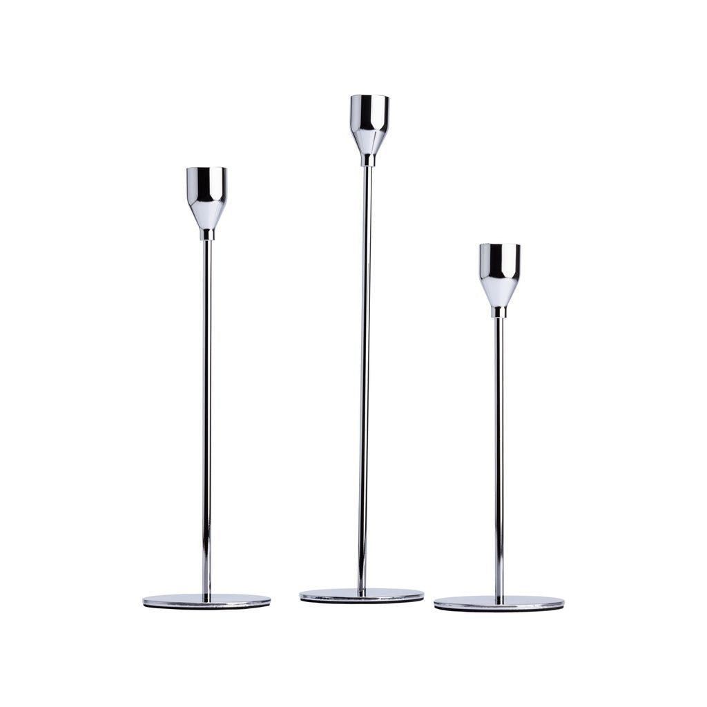 Set 3 candelabros plateados