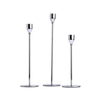 Set 3 candelabros plateados