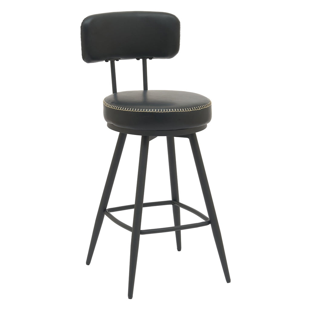 Silla bar Soma giratoria negro set de 2