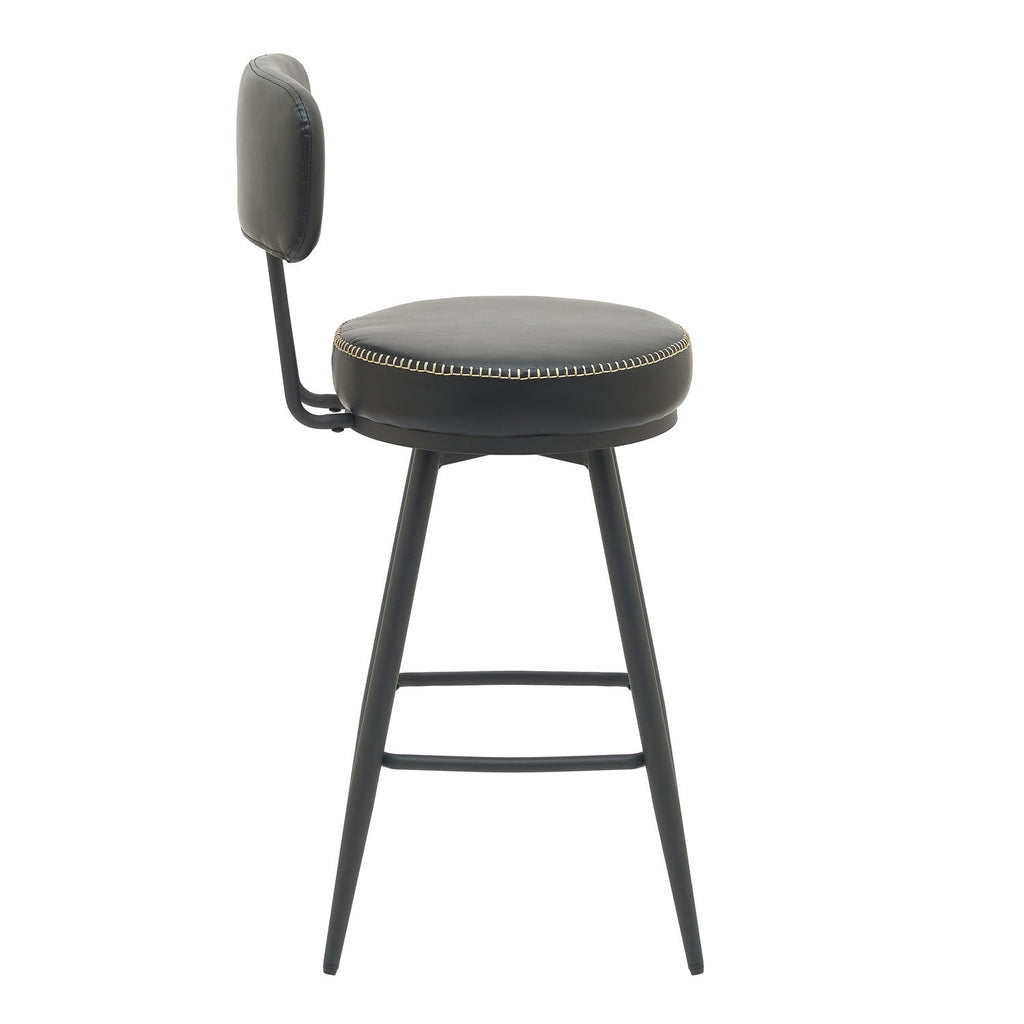 Silla bar Soma giratoria negro set de 2