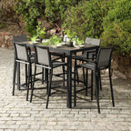 Silla Bar Terraza 56X66X105 gris Wardell