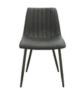 Silla comedor Orlo gris oscuro set de 2