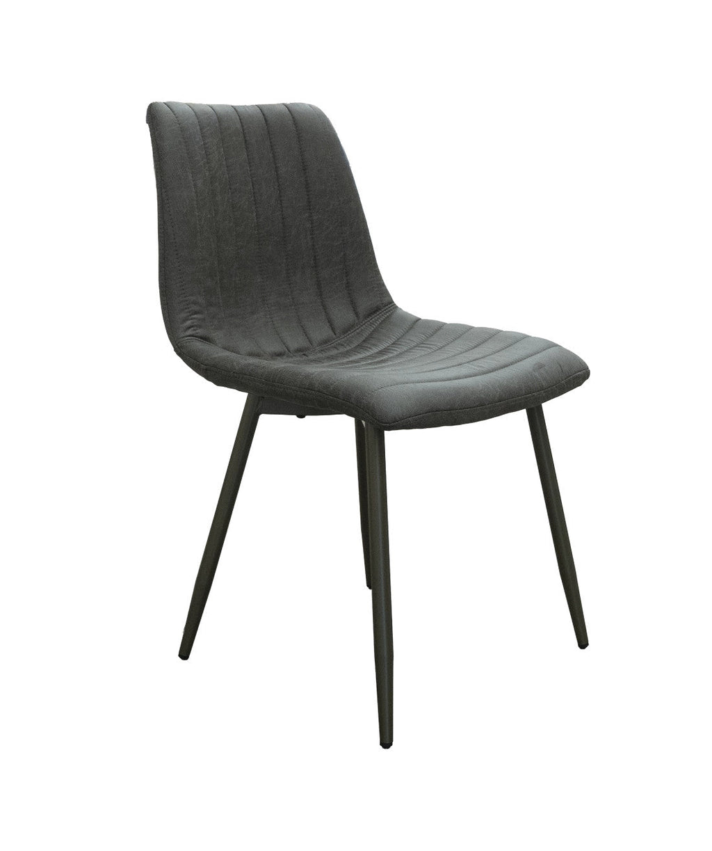 Silla comedor Orlo gris oscuro set de 2