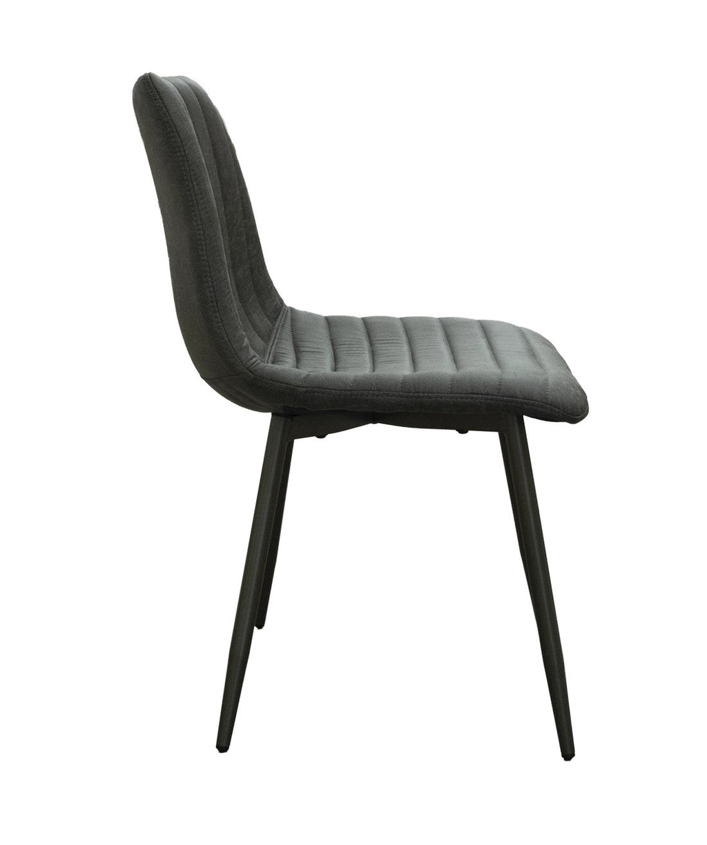 Silla comedor Orlo gris oscuro set de 2