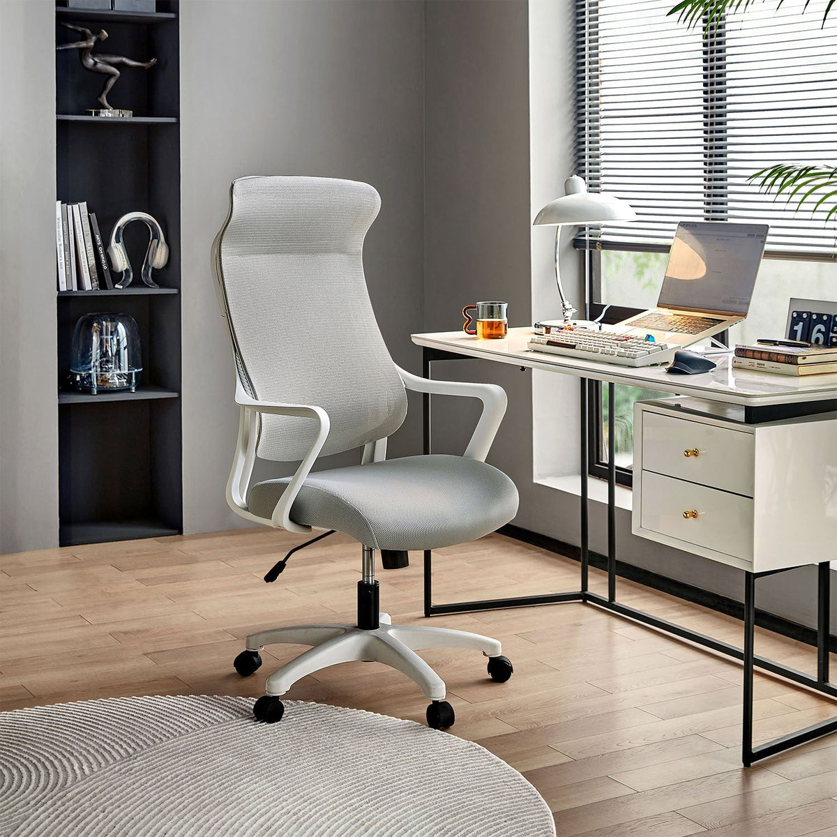 Silla oficina Shibui gris claro