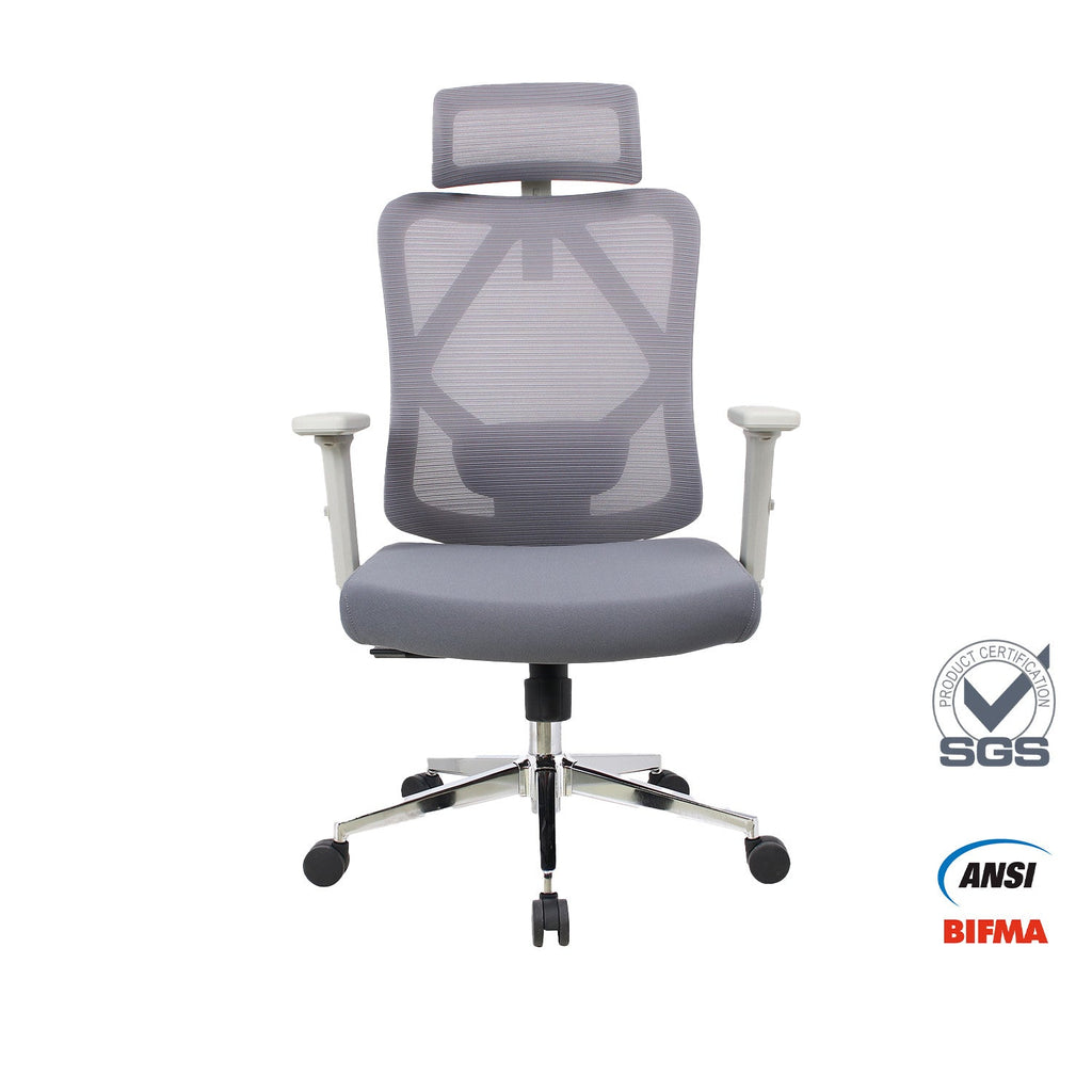 Silla oficina Tacora cromada gris