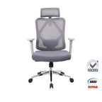 Silla oficina Tacora cromada gris