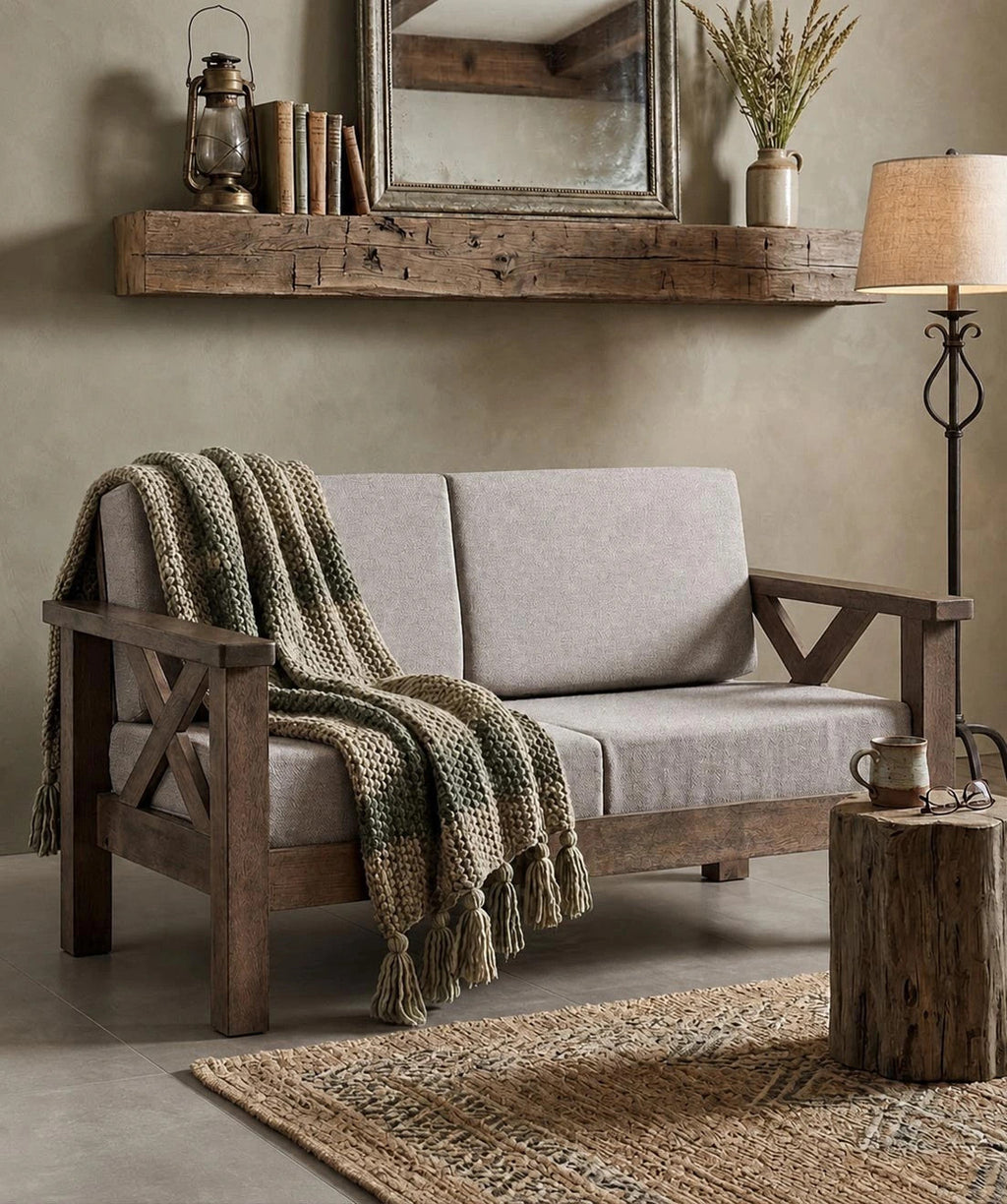 Sofá 2 cuerpos Rustic Hevea