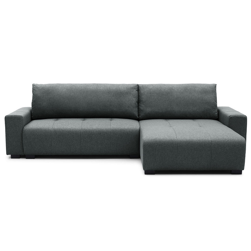 Sofá cama reversible seccional Essen gris oscuro