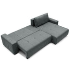 Sofá cama reversible seccional Essen gris oscuro
