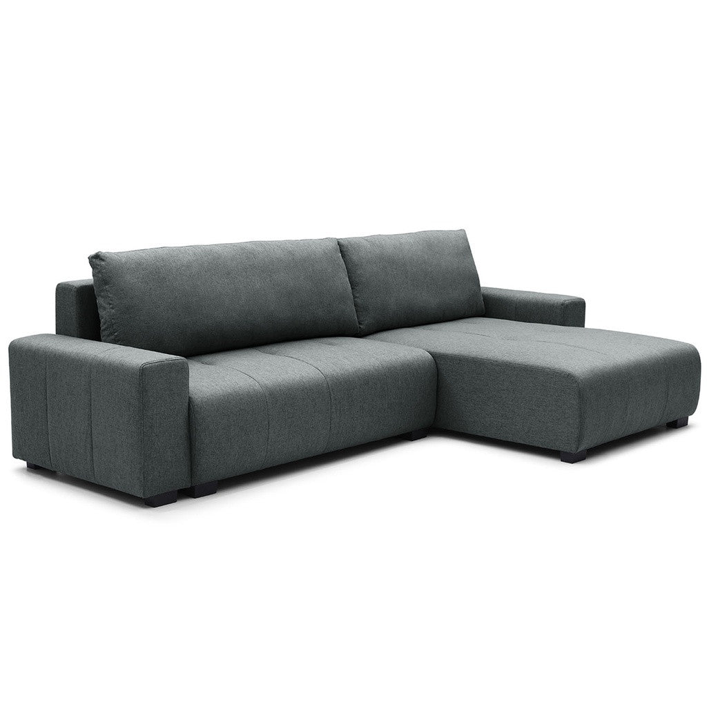 Sofá cama reversible seccional Essen gris oscuro
