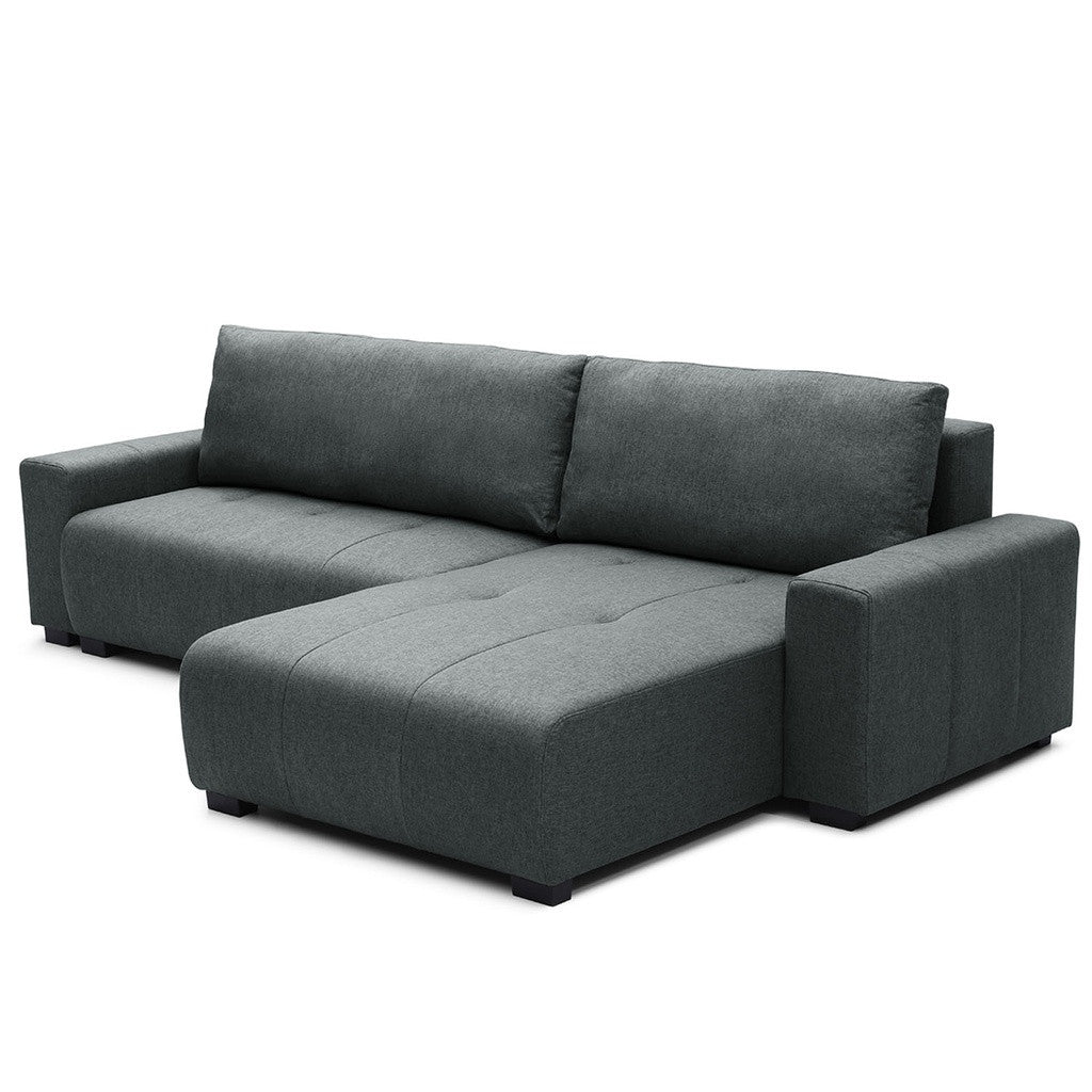 Sofá cama reversible seccional Essen gris oscuro