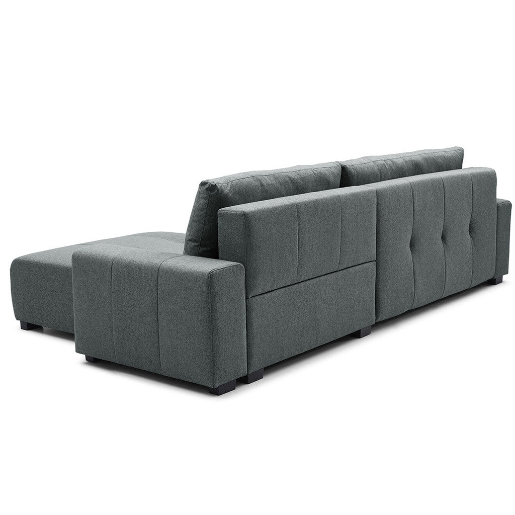 Sofá cama reversible seccional Essen gris oscuro