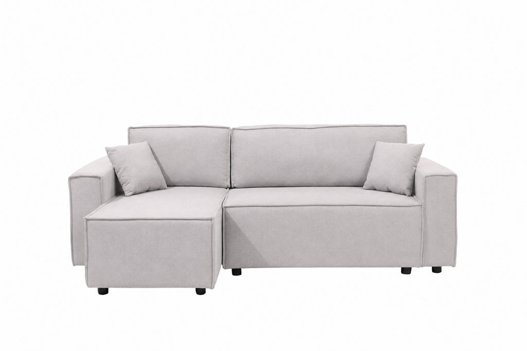 Sofá cama seccional Vito gris claro edición touch