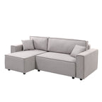 Sofá cama seccional Vito gris claro edición touch