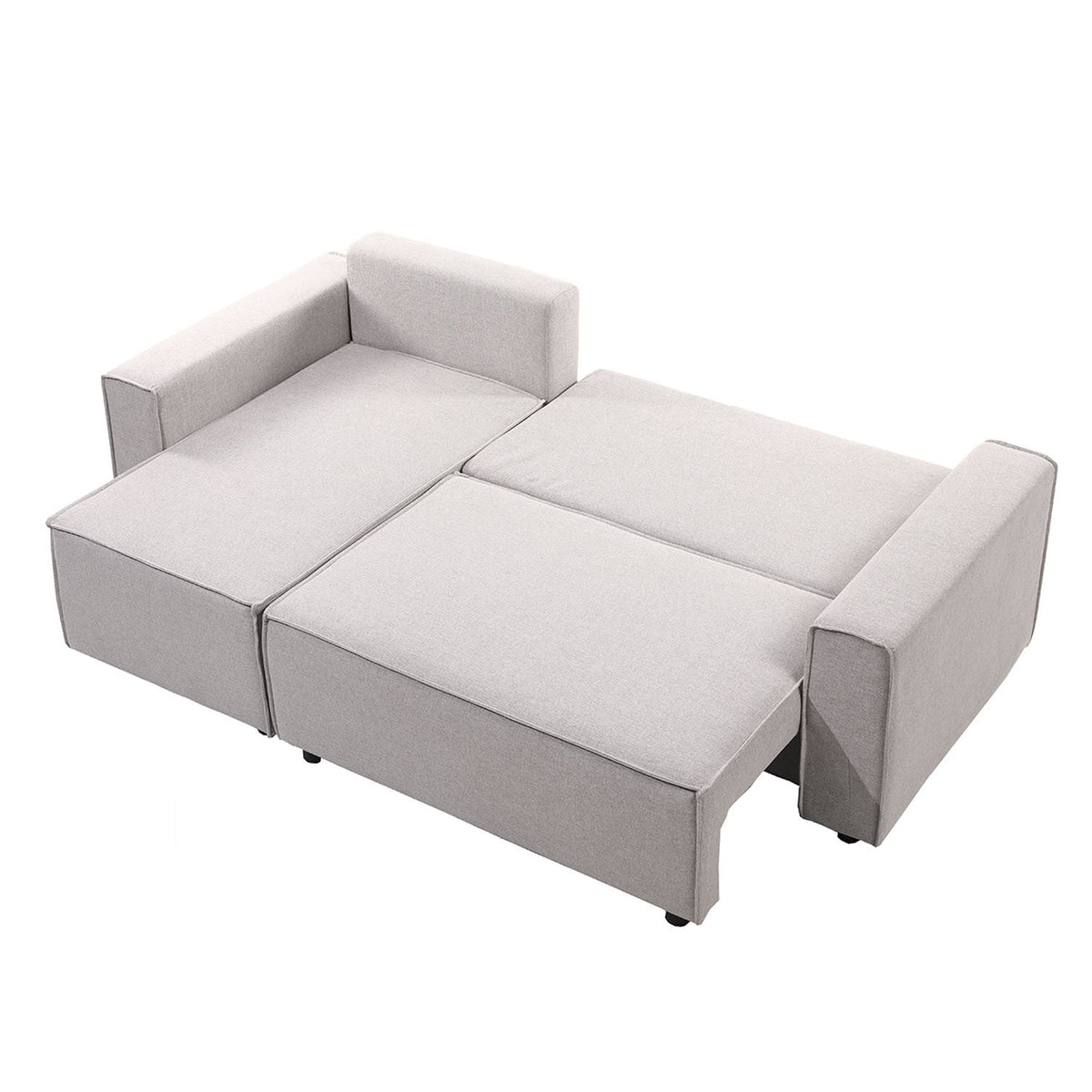 Sofá cama seccional Vito gris claro edición touch
