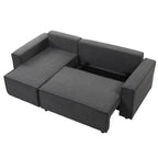 Sofá cama seccional Vito gris oscuro edición touch