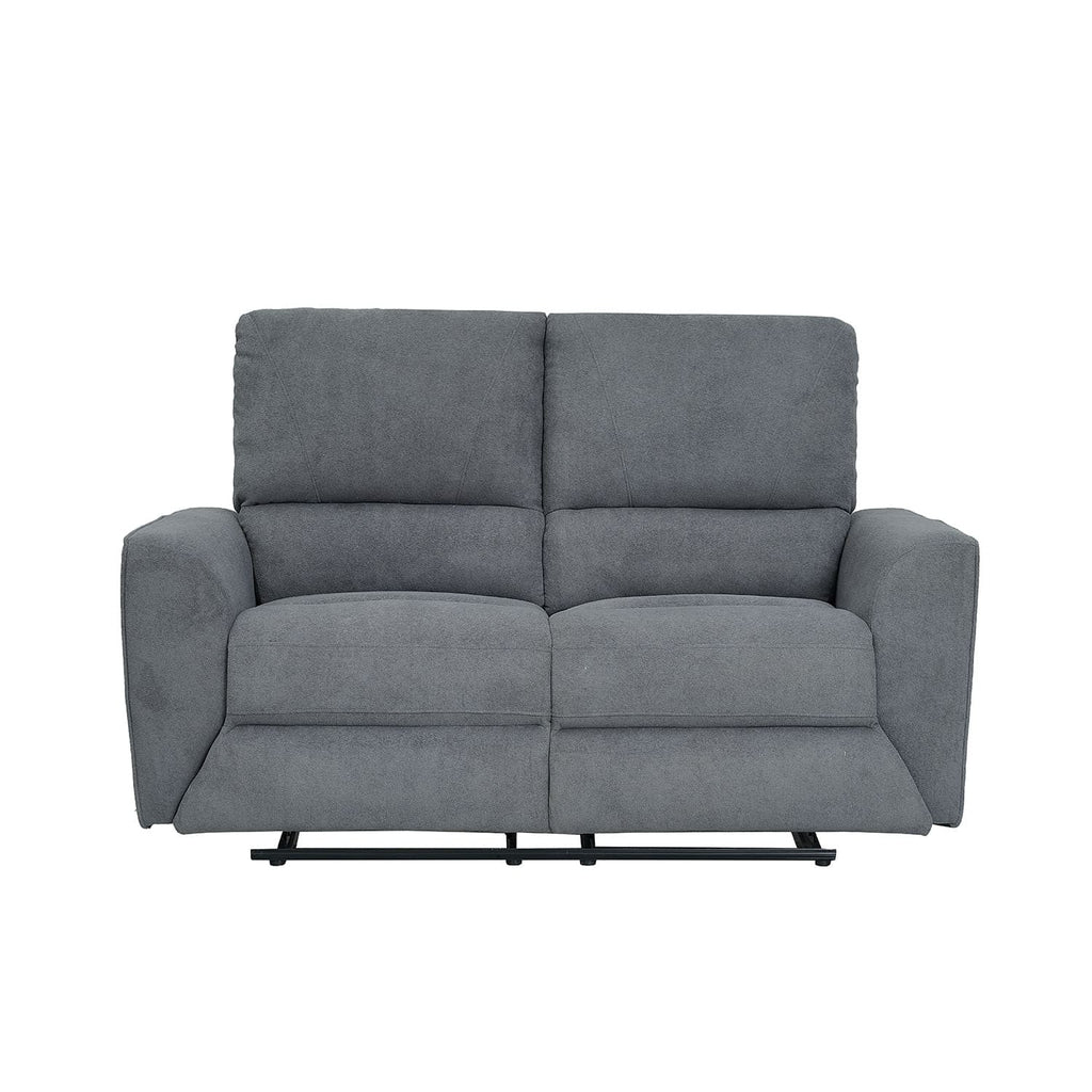 Sofá reclinable 2 cuerpos Alaska gris oscuro