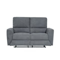 Sofá reclinable 2 cuerpos Alaska gris oscuro