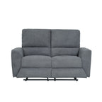 Sofá reclinable 2 cuerpos Alaska gris oscuro