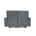 Sofá reclinable 2 cuerpos Alaska gris oscuro