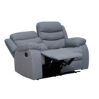 Sofá reclinable 2 cuerpos Boston gris claro