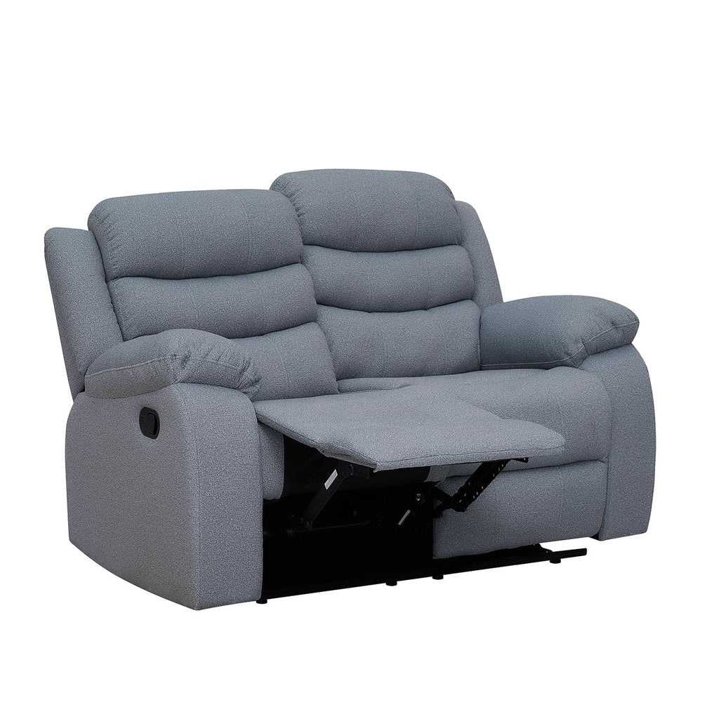 Sofá reclinable 2 cuerpos Boston gris claro