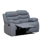 Sofá reclinable 2 cuerpos Boston gris claro