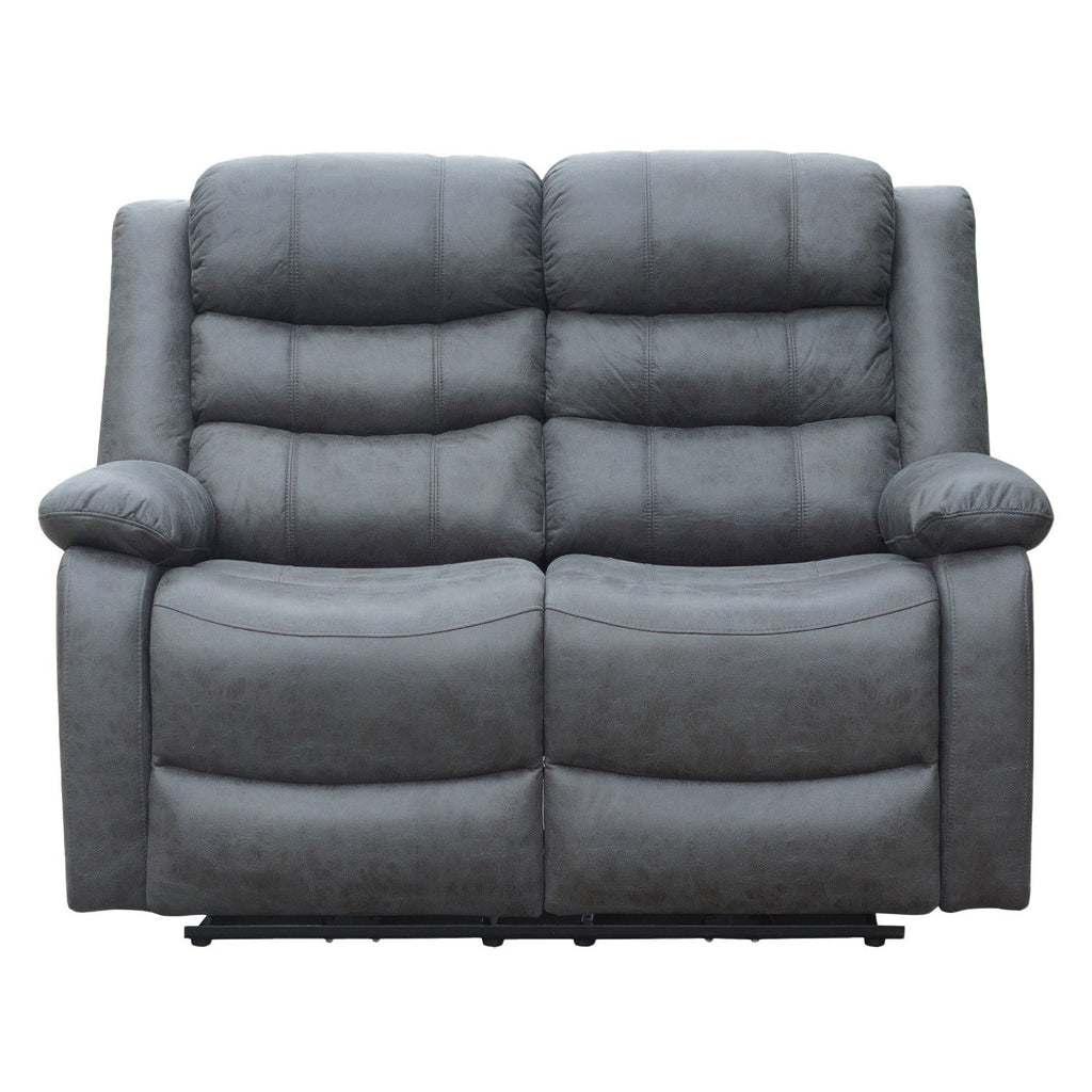 Sofá reclinable 2 cuerpos eléctrico Siros gris
