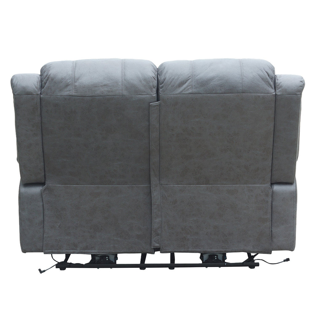 Sofá reclinable 2 cuerpos eléctrico Siros gris