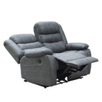 Sofá reclinable 2 cuerpos eléctrico Siros gris