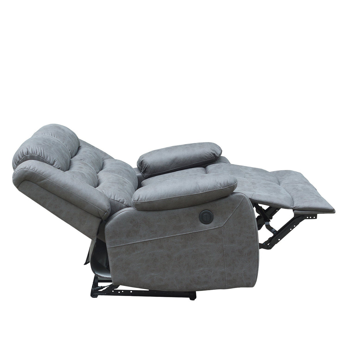 Sofá reclinable 2 cuerpos eléctrico Siros gris