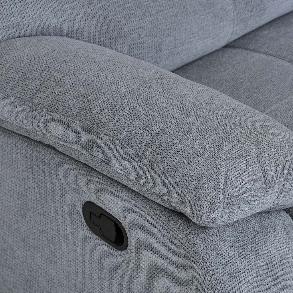 Sofá reclinable 2 cuerpos Génova gris claro