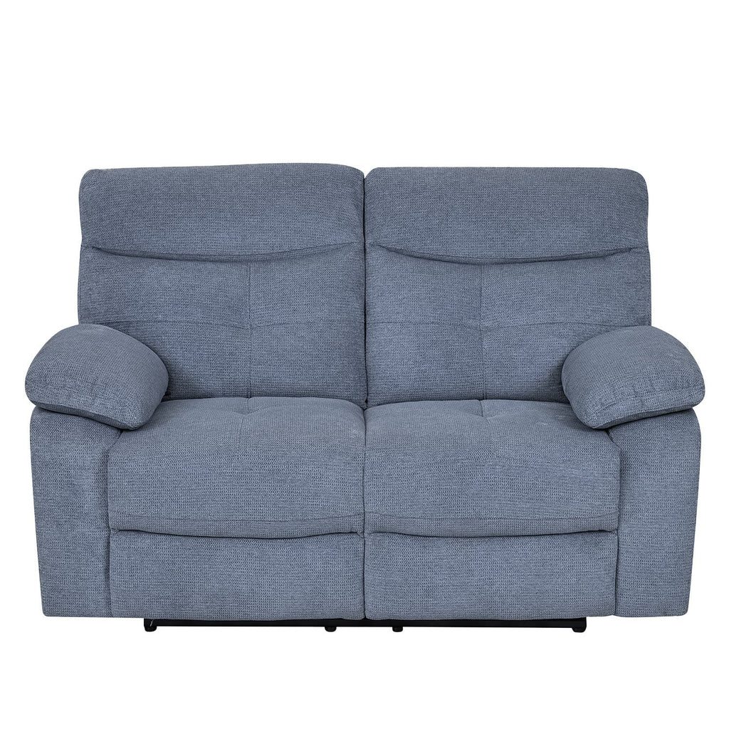 Sofá reclinable 2 cuerpos Génova gris oscuro