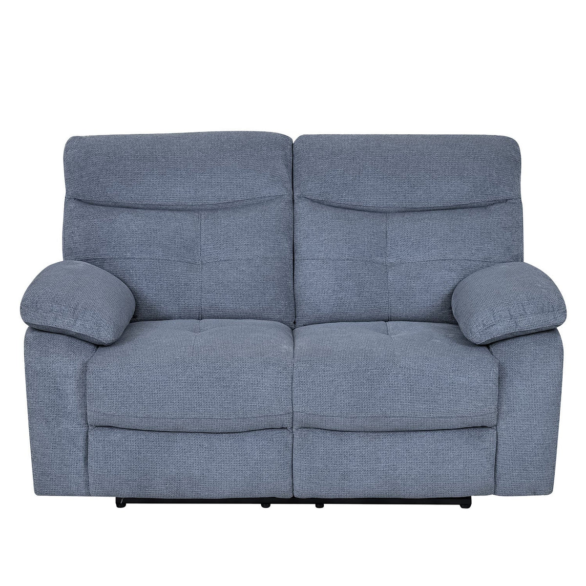 Sofá reclinable 2 cuerpos Génova gris oscuro