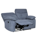 Sofá reclinable 2 cuerpos Génova gris oscuro